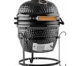 Klarstein - Prince-sized Kamado Grill Ceramic Grill Ovenl 11" Smoker bbq black - Black 4260435911784 4260435911784