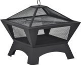 Wenh - 62 cm Fire Pit, Outdoor Portable Fire bowl, Wood Burning Bonfire Pit, Camping BBQ Grill for Patio 9017008804494 9017008804494