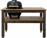 Arbor Garden Solutions - Grill Table with Wheels, BBQ Kitchen Space for Kamado Bono Minimo (L-160cm W-90cm H-88cm) KSOKI-KBM-kamado_1.6m-W
