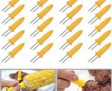 Kartokner - 20 Interlocking Corn Holders Stainless Steel Cob Forks, Twin Prong Sweetcorn Skewers for Home and Camping bbq Grill Karaccessories20220359 9347799530990