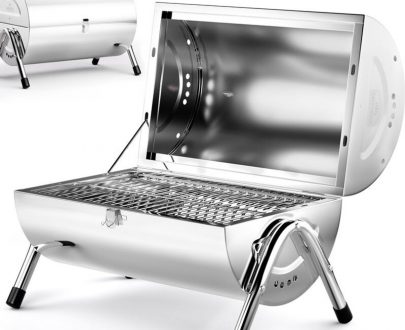 Deuba - BBQ Grill Portable Folding Stainless Steel Griddle Barbecue Camping Garden Outdoor 101490 4250525309911