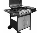Betterlifegb - Gas Barbecue Grill 4+1 Cooking Zone Black and Silver29359-Serial number 41901