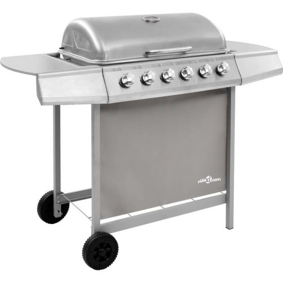Betterlifegb - Gas BBQ Grill with 6 Burners Silver (FR/BE/IT/UK/NL only)33776-Serial number 48555