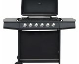 Betterlifegb - Gas BBQ Grill with 6 Cooking Zones Steel Black31398-Serial number 44282 9085686603081