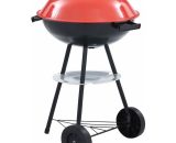 Betterlifegb - Portable xxl Charcoal Kettle bbq Grill with Wheels 44 cm32721-Serial number 46611