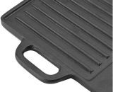 Szyb - Non-Stick Cast Iron Grill Griddle Pan Ridged and Flat Double-Sided Baking Cooking Tray Bakeware GB-JY10727 735254643610