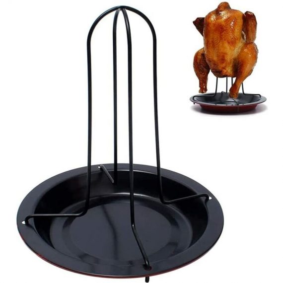 BBQ Chicken Rack, Chicken Baking Rack, Grill Chicken Rack, Vertical Chicken Roaster, with Drip Tray, for Baking and BBQing FLS-1689 6273998112930