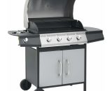 Gas Barbecue Grill 4+1 Cooking Zone Steel & Stainless Steel - Hommoo DDvidaXL310107_UK