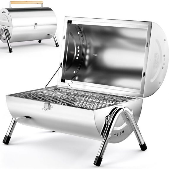 Deuba - bbq Grill Portable Folding Stainless Steel Griddle Barbecue Camping Garden Outdoor 101490 4250525309911