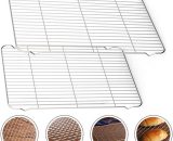 Devenirriche - Cooling rack set of 2, cooling rack Stainless steel cake rack for roasting cooking grill healthy and durable cooling, rustproof and Mano-ZQUK-1012 6273996017787