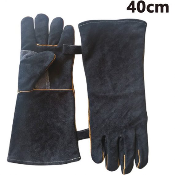 1 pair of extra heat resistant, long, universal size grill gloves oven gloves fireplace gloves for barbecue, kitchen, oven, microwave oven Mano-ZQUK-676 6273996014427