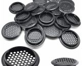 One set of 20 round stainless steel ventilation grilles, used for RV/bathroom/kitchen, etc., black 35+53 mm LP5351 - 230130MP 9439081142780