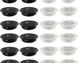 Ventilation Grille 35mm Ventilation Hole Stainless Steel Cabinet Exhaust Grille Ventilation Round Bottom Grille Vent Hole 24 Pcs for Cabinet MA-CHEN-221024-2000 6911159058504