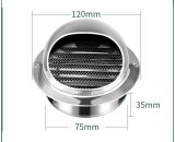 MUFF Stainless Steel Air Vent Round Grille Ventilation Cover Wall Vent Outlet, Vent Breathable Exhaust Hood Range Hood Exhaust Pipe，80mm MAF-0923028