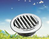 FVO Round Stainless Steel Ventilation Grille 80mm/100mm/120mm Ventilation grille with mosquito net for ventilation selection Y0038-UK3-230210-7142 7068460581821