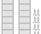 2 pieces of rectangular ventilation grille, aluminum ventilation grille, outdoor ventilation grille 80x250mm PYP-7156 7374735527037