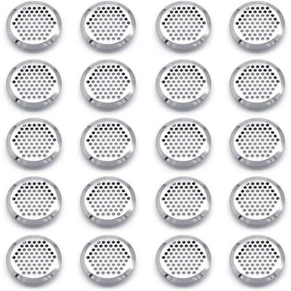 20 Pcs Stainless Steel Hole Vent Grille,Round Vent Grille Used to Install in Places Such as Offices, Conference Rooms, Auditoriums, Concert BAY-23858 8501856744381