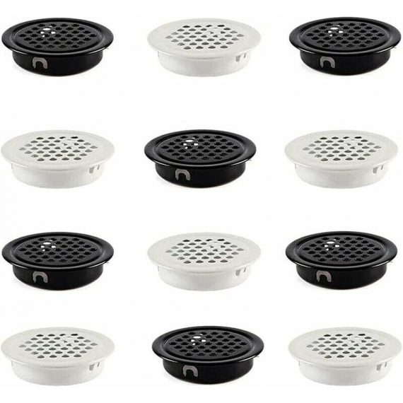 12 Piece Stainless Steel Hole Ventilation Grille, Round Shape Ventilation Grille, Stainless Steel Air Vents, Mesh Hole Ventilation, for Cabinet HH-C-0917223 6286512088512