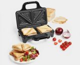 Vonshef - 2 Slice Sandwich Toaster & Toastie Maker Electric - Portable Compact Panini Press & Grill 700W - Easy Clean Non-Stick Deep Fill Plates for 2000122 5056115728587