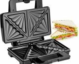 Toastie Sandwich Maker Deep Fill 4 Slice Toaster xl Grill Press 1000W Geepas Black GSM36544UK 6294015541465
