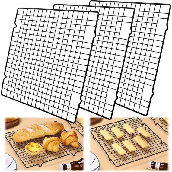 3pcs Cooling Flap Cake Cooling Rack Cooling Rack Stainless Steel Biscuits Bread Cooling Rack For Biscuits Cakes Grilled Meat Steak SZUK-1831