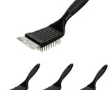 4 pieces of grill cleaning brush. Barbecue wire with stainless steel spatula to clean the grill and the surface. Black RBD016912lc 9784267168826