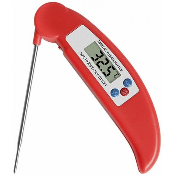 Digital Meat Thermometer bbq Grill, Electronic Thermometer, Super Long Probe for Kitchen Cooking & Candy Smoker Fry Food Milk Yoghourt Red Mano-HS-2490 6135791955353