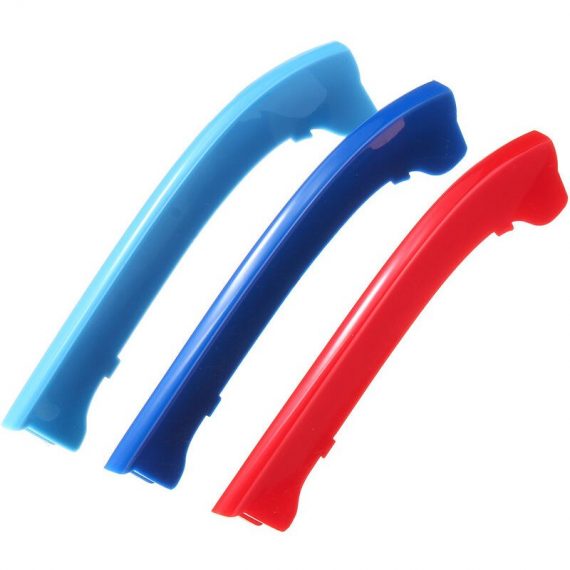 3pcs m Color Kidney Grille Stripe Cover Decor For bmw 3 Series E90 E91 lci 09-12 abs Plastic Dark Blue/Blue/Red AGT456337 9137780127281