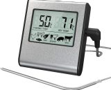 Digital Meat Cooking Thermometer with Large lcd Display for Smoker Oven Kitchen Treats bbq Grill Thermometer with Timer and Stainless Steel Y0001-UK3-K0041-220826-058 4082861426126