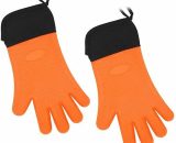 Hiasdfls - Heat Resistant Gloves,BBQ Gloves,Grilling Mitts,Oven Mitts,Cooking Grill Gloves, Long Waterproof Gloves for Barbecue,Frying,Grilling, Mano-HS-2691 6135791957364