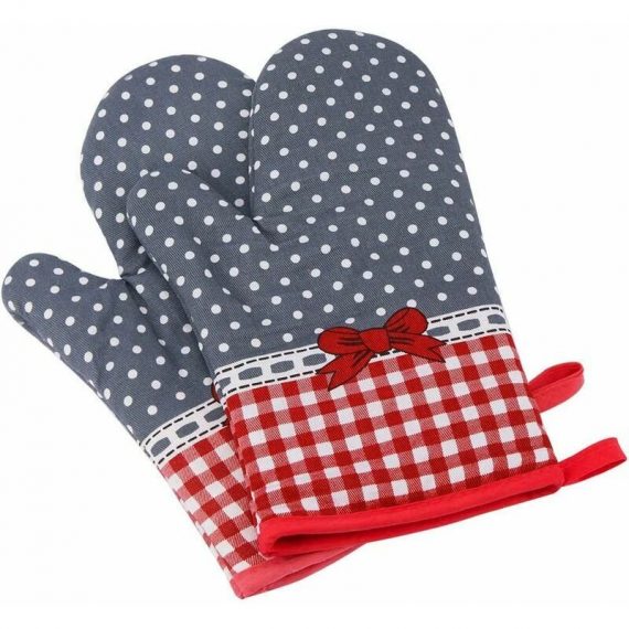 1 Pair Oven Gloves, Heat Resistant Oven Gloves, Non-Slip Insulated Gloves for Grilling, Cooking, Bak kartlvssi1144775 7336653728347