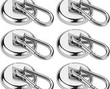 Thsinde - Magnetic Hooks , Super Strong Neodymium Magnet with Detachable Carabiner Hook, Heavy Duty Magnetic Hooks for Kitchen Grill Purses Desk, TM1055503-AC 9777912638881