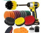 22 Pcs Drill Cleaning Brush, Drill Brush Attachment Kit Cleaning Kitchen Bathroom Tile Grout Floor Mat Car Scrub Grill Turbo Y0038-UK3-230203-3688 7901320623777