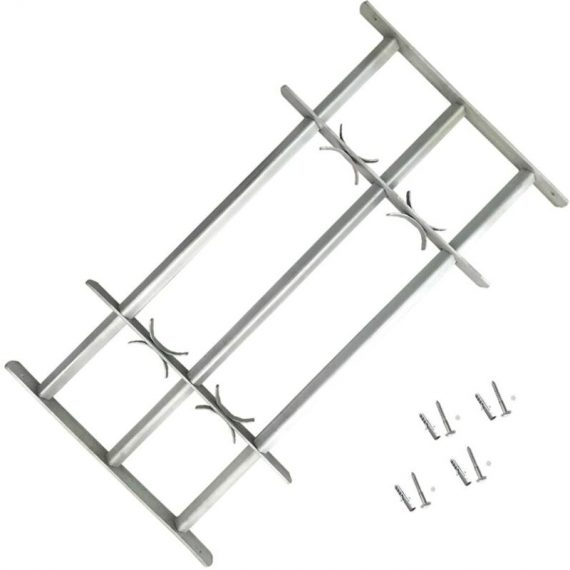 Adjustable Security Grille for Windows with 3 Crossbars 500-650 mm vidaXL - Silver 8718475895312 8718475895312