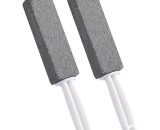 Pumice Stone Cleaning Brush, 2-Piece Pumice Stone Toilet Brush with Hanging Toilet Brush Handle, for Kitchen / Grill / Toilet / Pool SOEKAVIA CUK05117 9182174474564