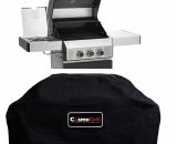 Cosmogrill - CosmoGrill 2+1 Platinum Black Gas Barbecue incl. Side Burner + Cover 93582+Cover 5060381725591