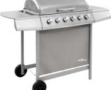 Gas bbq Grill with 6 Burners Silver (fr/be/it/uk/nl only) - Silver MM-44467
