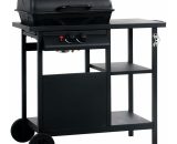 Gas bbq Grill with 3-layer Side Table Black - Black MM-43502