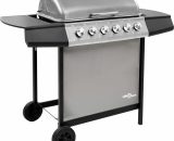 Devenirriche - Gas bbq Grill with 6 Burners Black and Silver (fr/be/it/uk/nl only) - Silver MM-44466 6273995680715