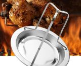 Perle Rare - 1 Pc Green Stainless Steel Roast Chicken Rack Duck Rotisserie Rack Barbecue Grill Tools Silver RBD030837LZY 9126316452836