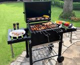 Livingandhome - 138x48.5x108CM Large bbq Grills Stove Trolley Built in Thermometer AI0795 747492496460