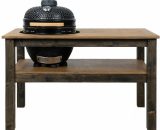 Arbor Garden Solutions - Grill Table, bbq Kitchen Space for Kamado Bono Media (L-160cm W-90cm H-88cm) KSOKI-KBMi-kamado_1.6m-WW