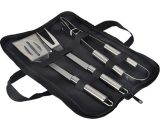 Monly - bbq Grill Tool Set, Stainless Steel Barbecue Grilling Utensils Kit with Carry Bag, Spatula, Tongs and Fork bbq Tool Accessories for bbq SZUK-5019 4391570222036