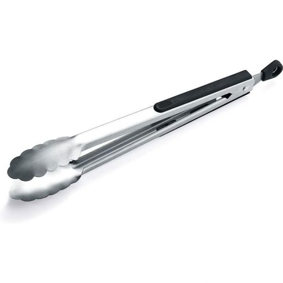 Rhafayre - 12 inch bbq Tongs, Stainless Steel bbq Tongs, Premium Grill Cooking Tongs, Metal Tongs for Solid Meat, Lockable Kitchen Tongs LYMM000074 9351729939159