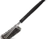 Steel Barbecue Brush - Cleaning Brush for Gas or Charcoal BBQ Grill and Oven - Triple Metal Brush and Extra Long Handle Tionr-Ti-UK-2199 2982590419951