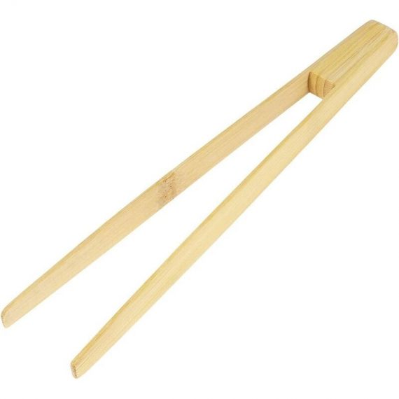 Bamboo Toaster Kitchen Tongs Long Easy Grip Toaster Serving Tongs for Baking Toast Bread Barbecue Grilling Cooking Frying Mano-HS-1444 6135791821658