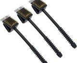 Pieces BBQ Brush, BBQ Cleaning Brush, 3 in 1 Barbecue Brush Cleaning Brush with Scraper, Stainless Steel Bristles for Effectively Cleaning All Grills BRU-19161 6286582858039