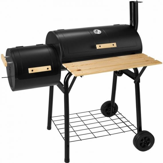Tectake - bbq with temperature display - charcoal grill, barbecue, charcoal bbq - black 400821 4260182876459