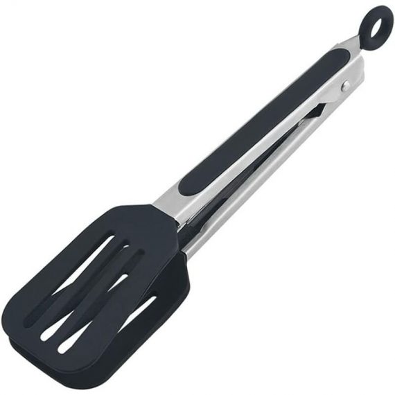 10.4 inches (26.5cm) Kitchen Silicone Tongs, Stainless Steel Handles, Anti-Scalding Grill Clip Bread Steak BAY-20472 5291689067025