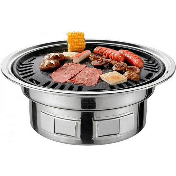 13 Inch Korean bbq Grill Multifunctional Charcoal Barbecue Grill Round Camping Grill Stove Tabletop Smoker Grill LZD-C-12160129 6286583139847